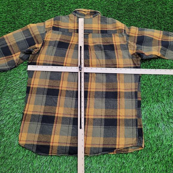 Red-Head Flannel Button Shirt Large 23x28 Shadow Plaid - Picture 5 of 14